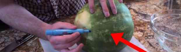 Flomasterom je označio lubenicu...kada je završio, bili smo šokirani! (VIDEO)