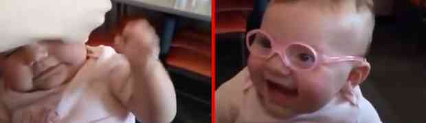 Beba je dobila svoje prve naočare. Njena sreća kad je ugledala svoje roditelje je - NEPROCJENJIVA! (VIDEO)