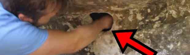 Gurnuo je ruku u rupu u stijeni. Ono što je izvukao vani ledi krv u žilama! (VIDEO)