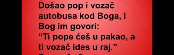 VIC DANA: Pop i vozač pred Bogom