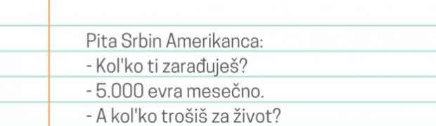 NAJJAČI VIC: Kad Srbin i Amerikanac razgovaraju o platama, to mora da bude ZA PADANJE OD SMIJEHA!