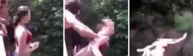 Šokantan video: Djevojčica sa mosta gurnula svoju prijateljicu
